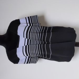 Plus Size Short Sleeve Striped Top